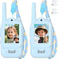 Kids Video Walkie Talkie Toys - 2-Pack, Long Range, No Internet Connection Required, with Camera, Suitable for Kids Ages 3-12, Great for Outdoor Play, Christmas Gif