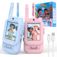 Kids Video Walkie Talkie Toys - 2-Pack, Long Range, No Internet Connection Required, with Camera, Suitable for Kids Ages 3-12, Great for Outdoor Play, Christmas Gif